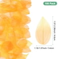thumbnail image 3 of Paquete de 100 Hojas Esqueléticas, Hojas Secas Prensadas de Árbol de Caucho Natural [8-9cm, Mandarina Amarilla], 3 of 6