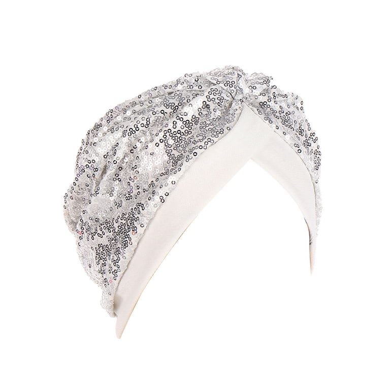 Breezora Sparkly Sequin Hair Bonnet Head Wrap Scarf Turban  display picture 1