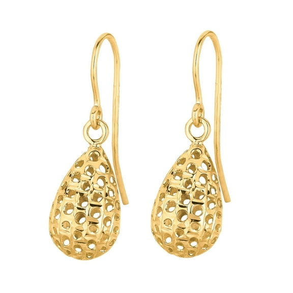 14K Yellow Gold Tear Drop Earrings