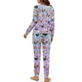 thumbnail image 3 of FOR U DESIGNS Vintage Rooster Pajama Sets for Women 2 Piece Long Sleeve Sleepwear Size S Drawstring Nightwear Long Pants and Crew Neck Tops for Women Loungewear, 3 of 6