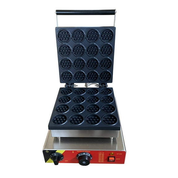 INTSUPERMAI Electric Mini Round Cake Waffle Maker 16 Holes Nonstick Baker Making Machine