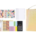 thumbnail image 3 of Carpeta económica A6 PU Cartera de ahorros Cser Carpeta perforada Bolsillos Sobres económicos amarillo kusrkot planificador de presupuesto de carpeta, 3 of 3