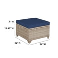 thumbnail image 2 of Afuera Living Outdoor Ottoman in Natural Aged Wicker / Stone, 2 of 4