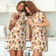 thumbnail image 4 of Easygdp Cute Ice Cream Camisón de manga corta para mujer, informal, estampado, 4 of 6