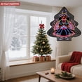 thumbnail image 2 of Vibrant Metal Hanging Christmas Tree Wind Spinner - Colorful Floral Patterns & Concentric Glow for Festive Yard & Garden Decor, 2 of 7
