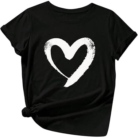 SOLY HUX Women's Letter Print Graphic Tees Short Sleeve Tops Casual Summer T Shirt