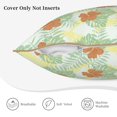 thumbnail image 3 of KLL Tropical Flowers Decorative Throw Pillow Covers Velvet Soft for Couch Sofa Bedroom Living Room Outdoor (No pillow core)- 18"x18", 3 of 5