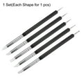 thumbnail image 3 of 5 Pcs Silicone Clay Sculpting Tool Double-Ended Shaper Pens Modeling  Tool for DIY Handicraft, Black, 3 of 5