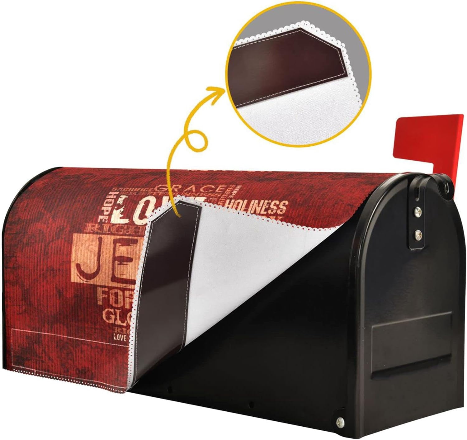 Jesus Religious Background Magnetic Mailbox Cover MailWraps Garden Yard Home Decor for Outside Oversized-25.4" x20.8"\u2026