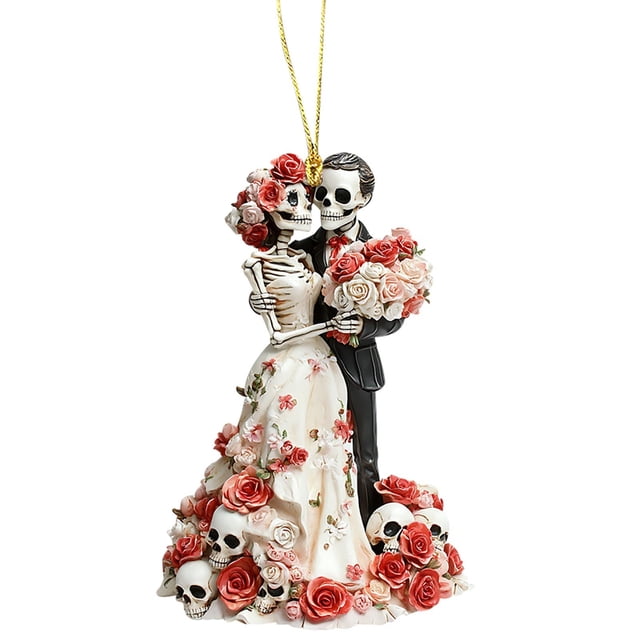 WRKEKC Clearance Skeleton Couple Pendant Keychain Car Accessories Backpack Small Pendant