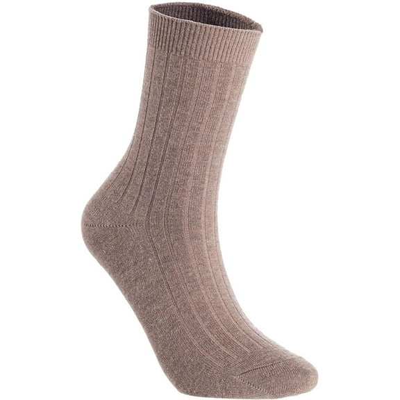 Lian LifeStyle Women's 2 Pairs Pack Fashion Soft Wool Crew Socks Size 6-9 HR1690