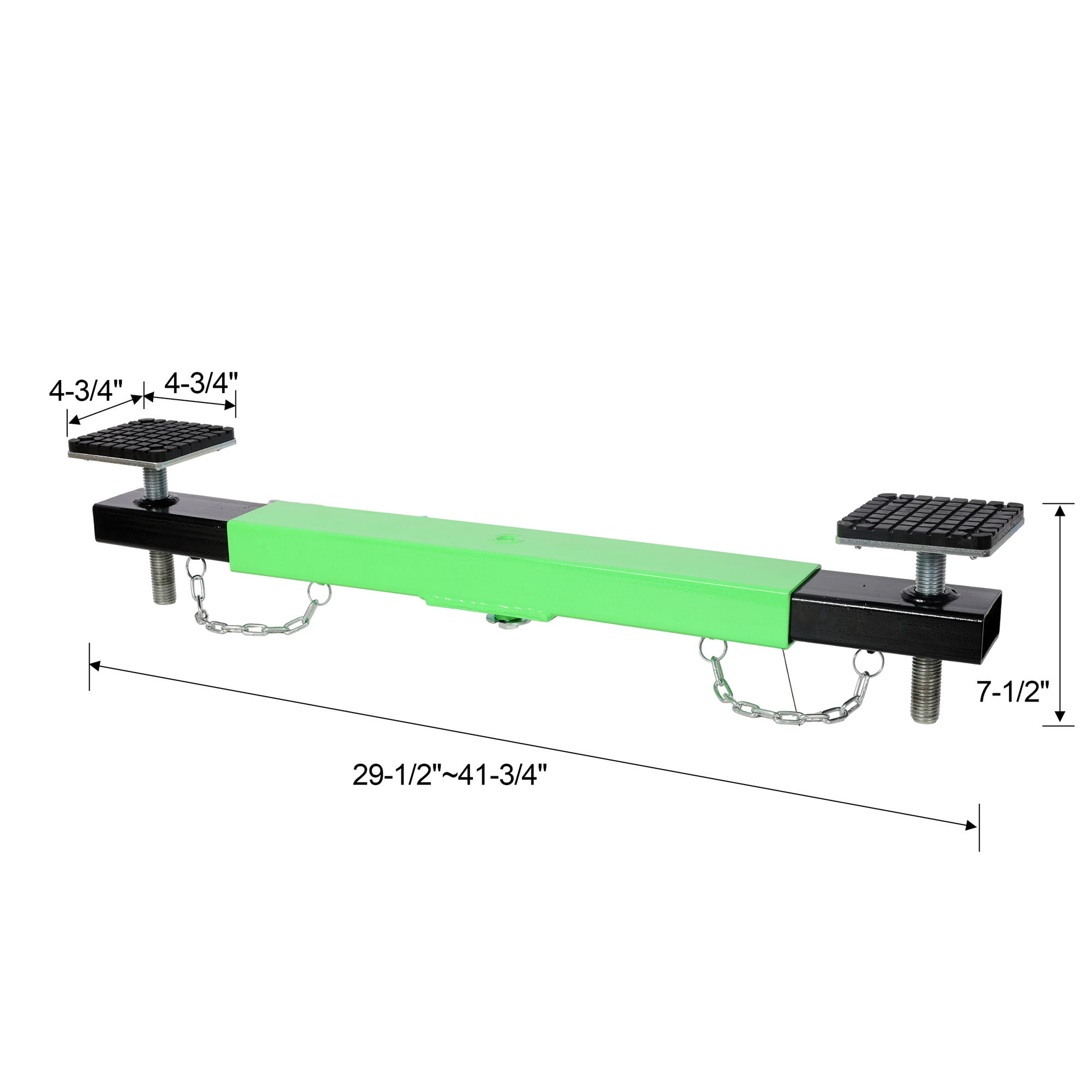 2Ton Floor Jack Cross Beam Adapter,for Floor Jacks Engine Hoist Shop Crane,Car Jack Underframe Cross Bar for Jack Cross-piece with Rubber Pads