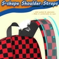 thumbnail image 5 of Red and Black Checkered Pattern 17" School Backpacks for Teens,Waterproof Oxford Fabric,S-Shape Padded Straps for School,Travel,Hiking,Camping, 5 of 6