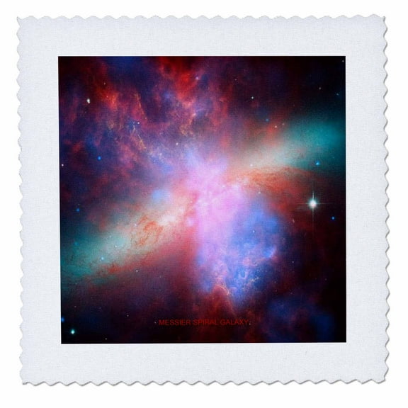 3dRose, Galaxy and Nebula - Messier Spiral Galaxy, 8x8 inch quilt square