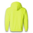 thumbnail image 4 of Gildan High Visibility Hoodie | Full-Zip Safety Hoodie for Men, Hi-Vis Work Clothes, Green Fleece Pullover Sweatshirt, 50/50 Cotton/Polyester - Size 2XL, 4 of 5