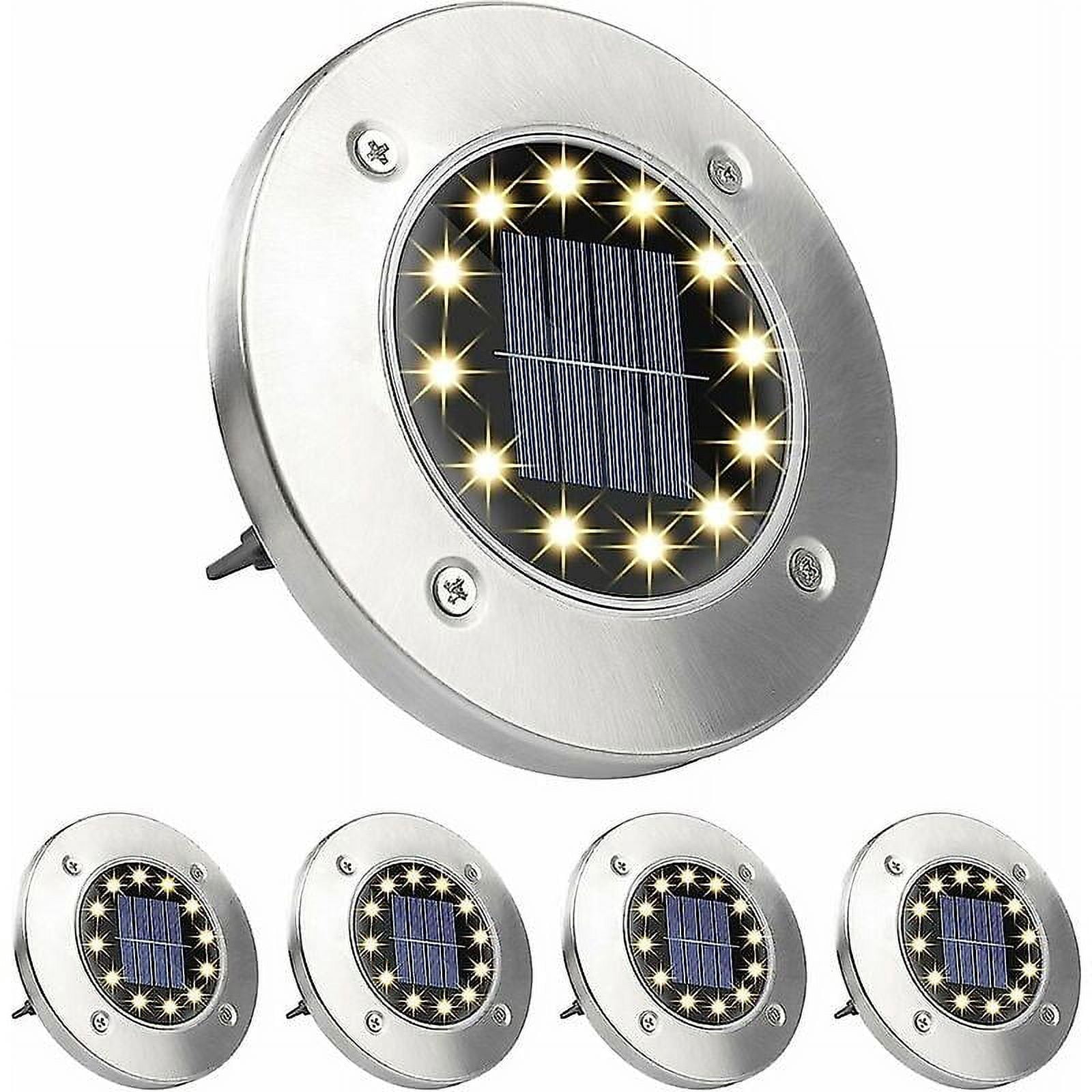 Luces Solares Para Poste, Modos Blanco Y Rgb, Impermeables Blanco