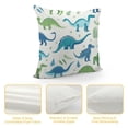 thumbnail image 4 of JEUXUS  Throw Pillow Cover Blue Dino with Cartoon Dinosaurs Party and Children Room Colorful Animal Cushion Two Sides Pillow Case Square for Home, 4 of 5