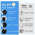 thumbnail image 2 of ALLJOY Automatic Liquid Soap Dispenser 12.8oz/380ML Electric Wall Mount Touchless Soap Dispenser for Kitchen Bathroom USB Rechargeable Hand & Dish Soap Dispenser, 2 of 9