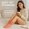 thumbnail image 2 of Women Cotton Slouch Socks 3 Pairs Shoe Size 5-10 (Peach-Mint-Beige), 2 of 7