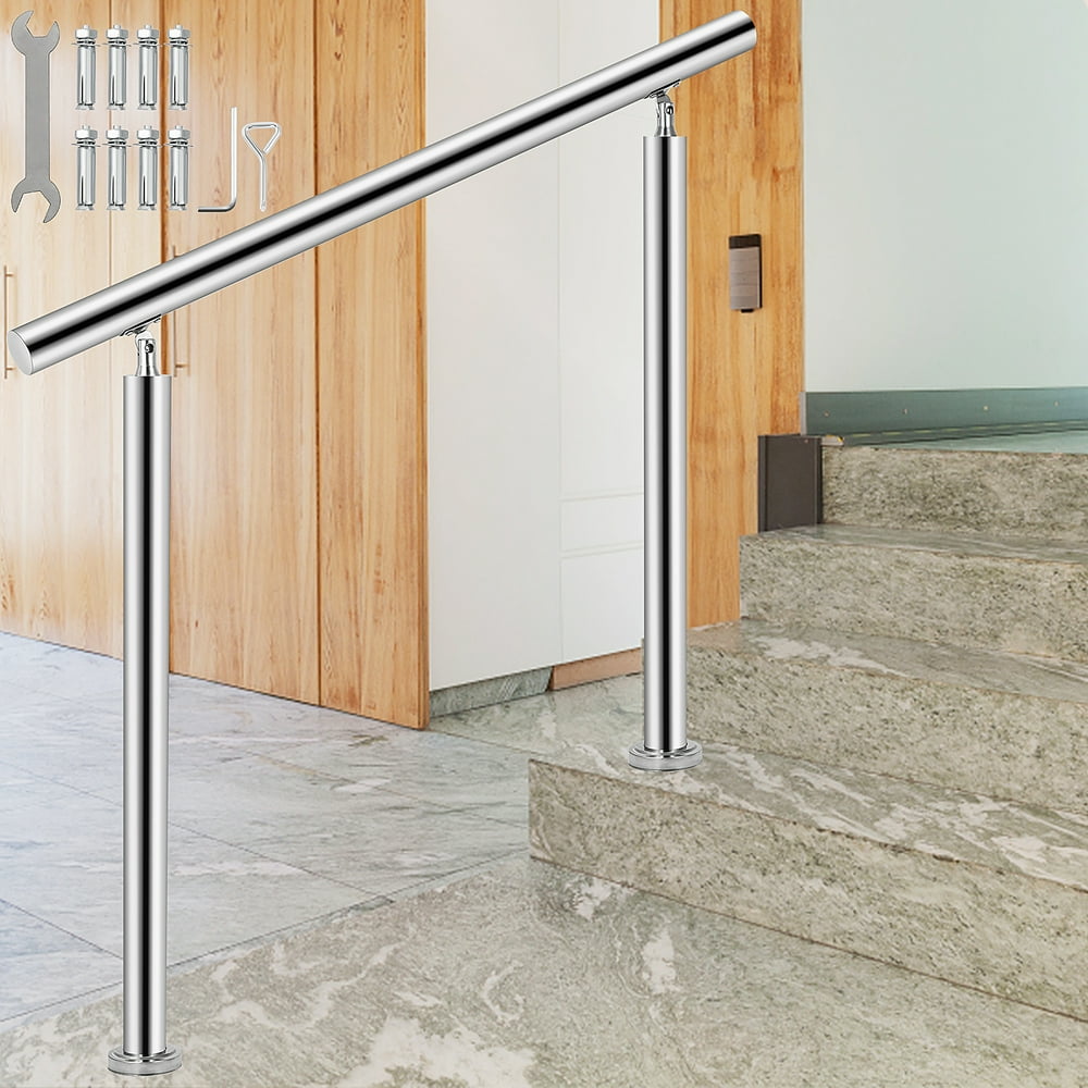 VEVOR Stainless Steel Handrail 220lbs Load Handrail for Outdoor Steps 39x34