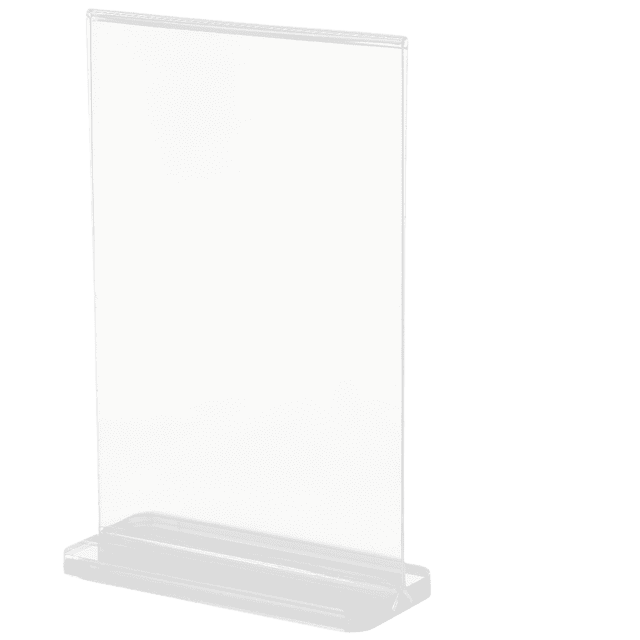 5pcs Acrylic Sign Holders Tabletop Sign Holder Desktop Display Stand Vertical Sign Holder