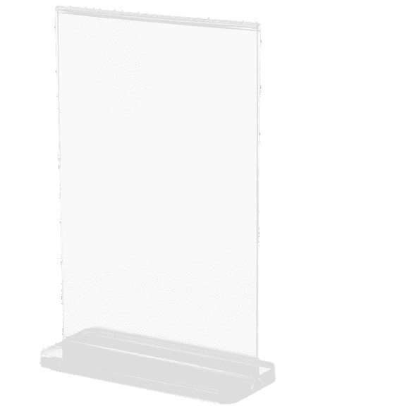 5pcs Acrylic Sign Holders Tabletop Sign Holder Desktop Display Stand Vertical Sign Holder