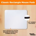 thumbnail image 3 of Rectangle Mousepads Set of 10, Bulk Pack - Great Gift for Employees, Clients, and for Tradeshows - White, 3 of 5