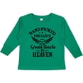 thumbnail image 3 of Inktastic Handpicked for Earth By My Great Uncle in Heaven Boys or Girls Long Sleeve Toddler T-Shirt, 3 of 5