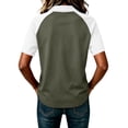 thumbnail image 6 of Hearthz Womens Golf Polo Shirts 3/4 Long Sleeve Color Block Raglan Women Button Down Shirt Summer Womens Polo Shirts, 6 of 6