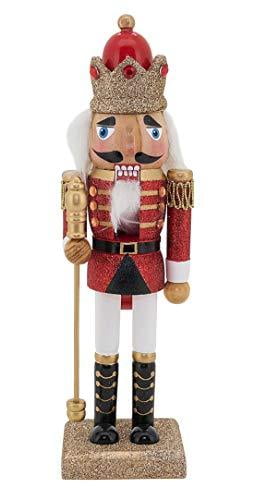Soldier Thick Cardboard Bucket Pail With Ribbon Handle Christmas Nutcracker 