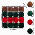 thumbnail image 3 of 16 Pcs Velvet Christmas Ornaments Balls 2.36 Inch Flocked Christmas Tree Ball Hanging Ornaments Velvet Xmas Baubles for Xmas Party Wedding Home Decor, 3 of 8
