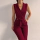 thumbnail image 2 of Mono de mujer, monos, monos de moda, vendaje, sólido, hombros descubiertos, tirantes, camisola, pantalones, mono con cremallera Odeerbi ODB-2, 2 of 8
