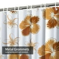 thumbnail image 4 of LALILO Hibiscus Beige Shower Curtain, Flowers, 72x72 Inch, 12 Hooks, 4 of 6
