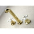 thumbnail image 4 of Kingston Brass KS4022PX Metropolitan Two-Handle Wall Mount Roman Tub Faucet, Polished Brass, 4 of 5
