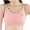 Pink, variant on Strapless Bra for Teens Girls' Sports Underwear with Chest Pads Cropped Tank Bra Tween Sports Bra Blue One Size