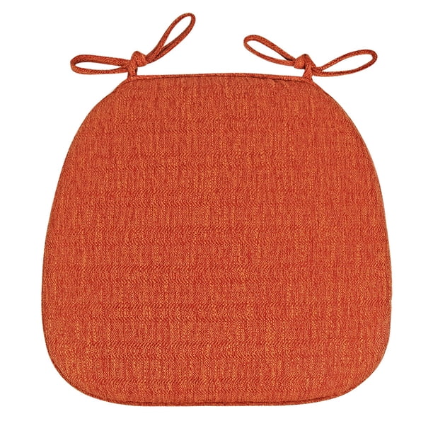Matsuzay Cojín para silla, y cómodo, desmontable y lavable, antideslizante, para sillas de comedor Decoración del hogar naranja rojizo