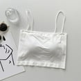 thumbnail image 4 of Women Sleeveless Crop Tank Tops, White Spaghetti Straps Camisole, Fashion Double Layer Vest Solid Lingerie, 4 of 5