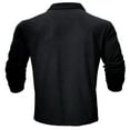 thumbnail image 4 of BiZtdJrK Mens Fashion Polos Shirts Cotton Long Sleeve Button Shirts Soft Solid Slim Fit T Shirts Casual Lightweight Athletic Shirts 50 Percent Off Sales Today Black M, 4 of 6