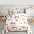 thumbnail image 2 of Homewish Dreamy Rainbow Kids Queen Comforter Set, Kawaii Stars Cloud Sun Bedding Sets, Cute Princess Style Reversible Bedding Comforter Set, Lightweight Room Decor, 3pcs, 2 of 8