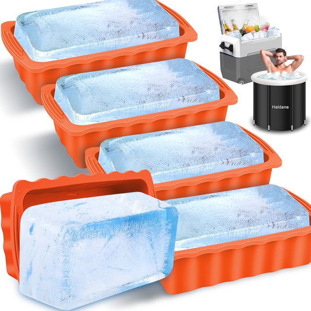 Molde de Bloques de Hielo Haldane 5PC Extra Grandes de 15LB para Cubos de Hielo