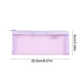 thumbnail image 3 of Estuche de malla transparente para lápices | Bolsa de nailon transparente para bolígrafos para estudiantes | Organizador de papelería ligero con cremallera para la escuela, la oficina y los viajes, 3 of 6