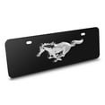 thumbnail image 3 of Ford Mustang 3D Logo 12" x 4.25" European Look Black Half-Size Stainless Steel License Plate, 3 of 5