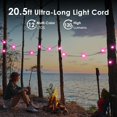 thumbnail image 6 of Anpro Solar Camping String Lights, 20.5Ft Outdoor Solar Lights with 12LEDs, 5 Modes & 7 Light Colors, Adjustable Brightness, Rechargeable LED Camping Light for Outdoor, Hiking, 6 of 9