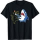 thumbnail image 1 of Cat Biting Shark Meme Divertida Camiseta, 1 of 2