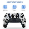 thumbnail image 4 of Skin Sticker for PS5 Slim Standard PS5 Pro Disc Digital Edition Console and Controllers Decals for Playstation 5 (Dark Monster Pattern,PS5 Slim Disc Edition), 4 of 5