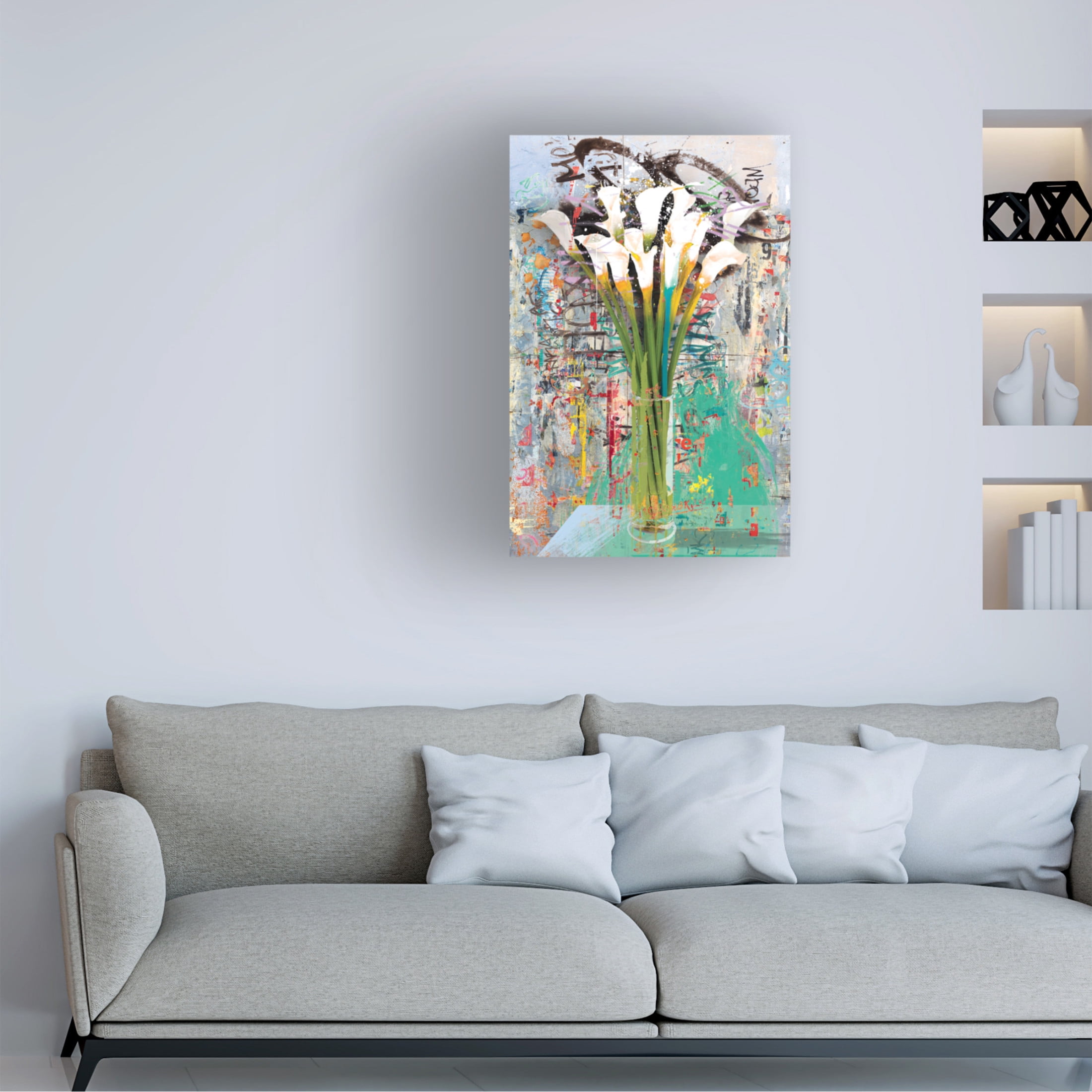 Canvas Wall Art - Porter Hastings 'Urban Bouquet 3' Wall Art for Living Room, Bedroom, or Office Décor by Trademark Fine Art - 12 x 19 Inches