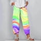 thumbnail image 4 of Pantalones de Mujer Traje Verano Cómodo de Moda Impreso Pantalones Recortados, Pantalones Elásticos Casuales, 4 of 5