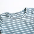 thumbnail image 6 of Jalioing Baby Girls Striped T Shirt Short Bell Sleeve Crew Neck Cotton Shirt Toddler Girls Summer Cute Tops, 6 of 7