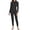 Mock Neck - Black, variant on Mock Neck Thermal Underwear Set for Women Ultra Soft Long Johns Top and Bottom for Cold Weather