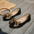 thumbnail image 6 of Mepaouo Women's Dress Flats Suede Cute Bow Ballet Loafers Formal Business Slip on Driving Walking Shoes, 6 of 9